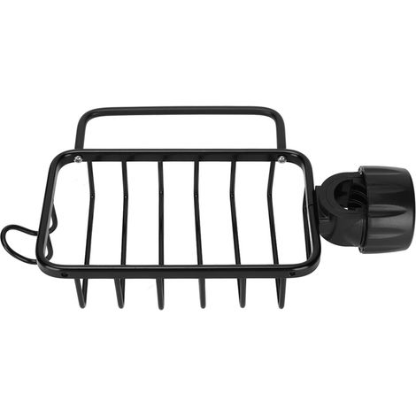 Hängender Schwammhalter für Spülbecken, Handtuchhalter mit Abtropffläche, Aufbewahrungsregal für Küchenarmatur, schwarz (1/5)