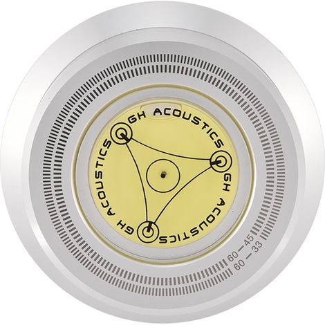 Disque Stabilisateur de Platine Vinyle 60Hz avec Niveau à Bulle et Serre-Joint pour Tourne-disques Argenté (1/5)