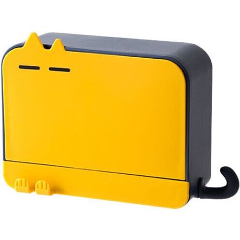 Porte-savon Porte-savon ménager Porte-savon mural sans perforation avec couvercle Porte-savon en plastique -bleu (1/4)