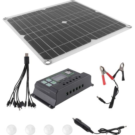 200W Portable Panneau Solaire Kit De Charge Kits Panneau Solaire Chargeur Solaire Batterie Chargeurs Responsable pour Les Appareils Électroniques (1/5)