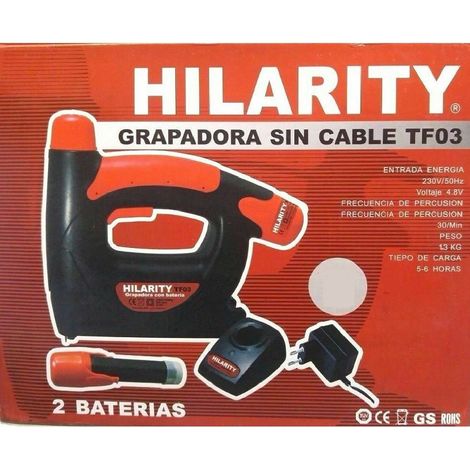 TRADE SHOP - Chiodatrice Graffettatrice Spara Chiodi Sparachiodi A Batteria 4,8 V Percussione -