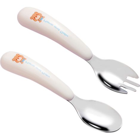 Toddler Utensils with Case, Kids Spoons and Forks Self-feeding, Stainless Steel Baby Silverware, Child Flatware Sets (1/5)