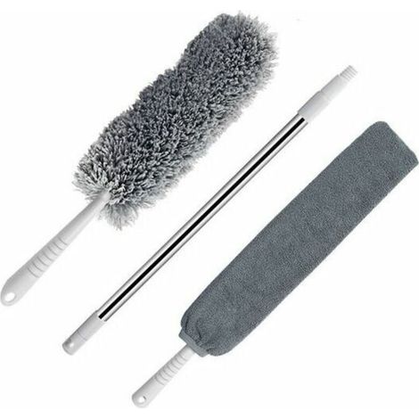 Poussière retrattile con lunga lunghezza, brosse de chevet, outils de nettoyage pour espace, vadrouille de sol Flessibile, outil de nettoyage domestic,Set B,États unis