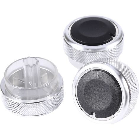 Bouton Commutateur de Climatisation en Aluminium Modifié pour Ford Focus Classic (2005-2014) - 3 Knobs Argent (1/2)