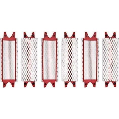 Lot de 6 têtes de balai plates en microfibre – Compatibles Vileda UltraMax – Lavables en machine – Nettoyage sols durs efficace