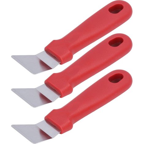 Lot de 10 pelles à dégivrage efficaces avec poignée antidérapante et trou de suspension, grattoir à glace, outil de dégivrage pour la cuisine (rouge). (1/5)