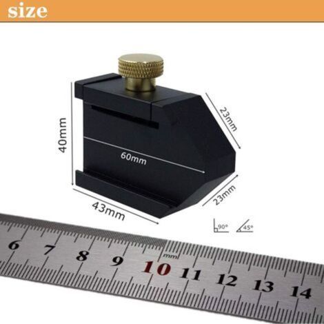 30cm Metal Ruler, Stainless Steel Ruler, Positioning Block Parallel Rule, 45 Degree and 90 Degree Line Drawing Woodworking Tools (1/5)