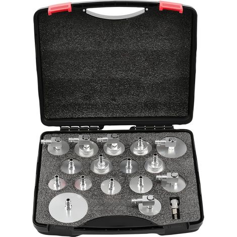 17-Piece Brake Bleeder Adapter Set Bleeding Device Car Brake Bleeder Adapter with Quick Adapter Suitable for Car Brake Systems Brake Bleeding Set (1/5)