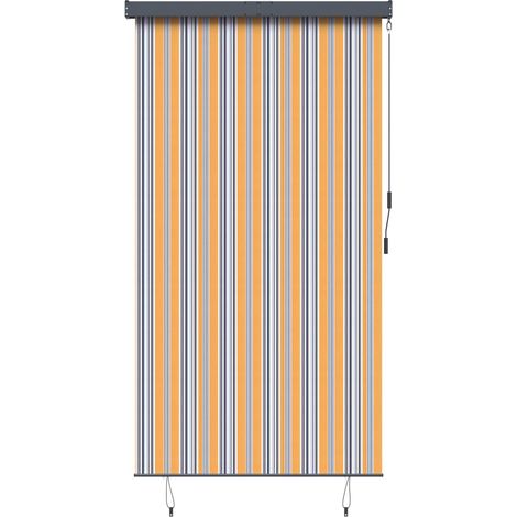 Maison Exclusive - Store roulant d'extérieur 140x250 cm Jaune et bleu (1/5)