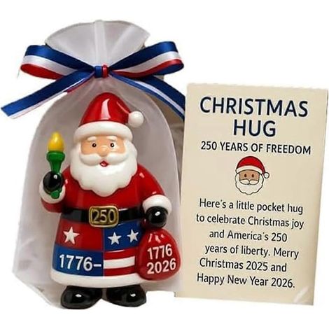 Ornement Père Noël incassable en acrylique décoration sapin Noël pour célébration 250e anniversaire style 1 (1/5)