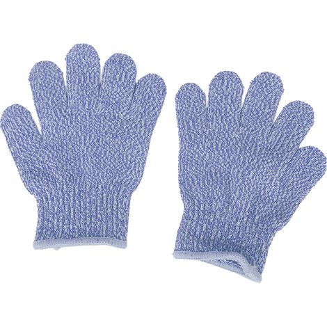 Gants de protection anti-coupures de niveau 5 pour enfants, bleus, pour le jardinage extérieur. (1/5)