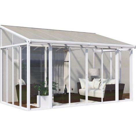 Palram - Canopia Aluminium Wintergarten Sanremo Weiß 277x435x310 cm