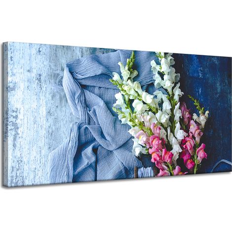 Leinwanddruck Löwenmäulchen auf Stoff 120x60
