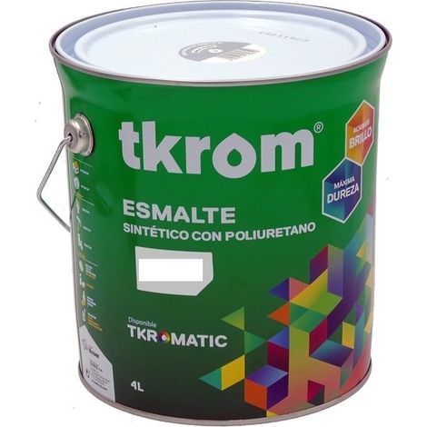 Esmalte Sintetico con Poliuterano Brillante 4 L TKROM Verde primavera