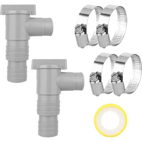Absperr-/Wartungsventil für Pools mit 32/38 mm Schlauchanschluss, Doppelschlitzventil, Zubehör für Aufstellpools und Pumpen (2er-Pack) (1/5)