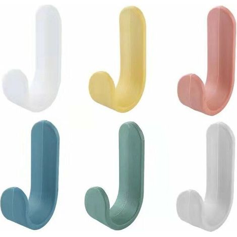 6-teiliges Handtuchhaken-Set, Handtuchhaken fürs Badezimmer, Garderobenhaken für Küche/Büro, Haken fürs Kinderzimmer, Wandhaken aus Edelstahl
