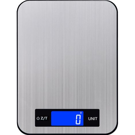 Bilancia da cucina in acciaio inox da 10 kg con pulsanti a sfioramento e visione notturna per un utilizzo preciso in cucina. (1/3)