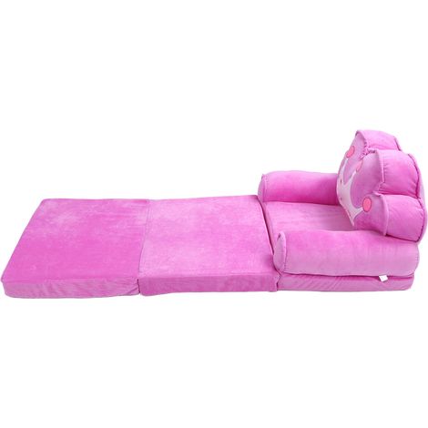 Fauteuil-canapé convertible pour tout-petit, canapé-lit rabattable avec accoudoirs, idéal pour la lecture et le repos (violet). (1/5)
