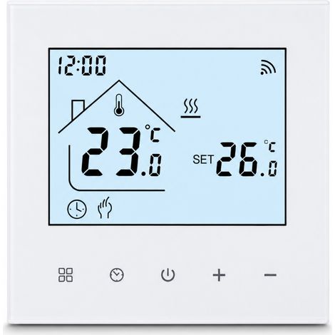 Thermostat Zigbee pour chauffage au sol, blanc, 3 A, chaudière murale GC, programmation par application et commande vocale (1/5)
