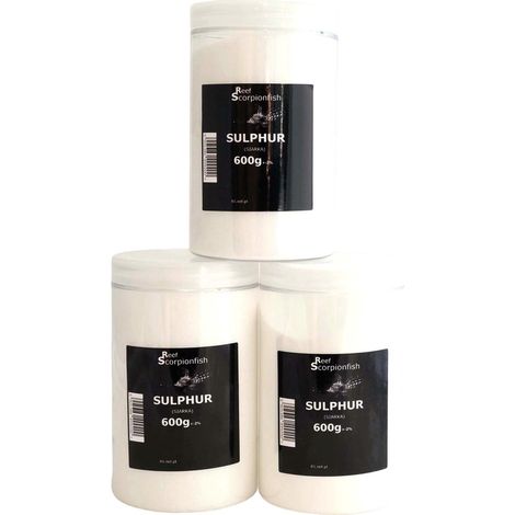 Azufre para peces escorpión de arrecife, 600 g, para acuarios de agua salada.