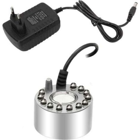 12 LED-Innenraum-Nebelzerstäuber für Springbrunnen, kleine Teiche, Luftbefeuchter - Perfekt für Wasserspiele, Teiche, Halloween- und Weihnachtsdekorationen (Silber) (1/4)