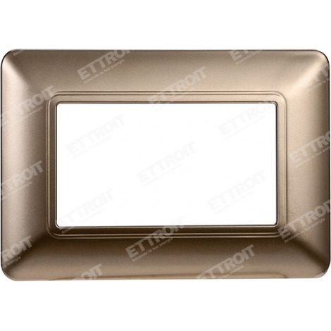 ETTROIT PLACCA PLASTICA 3P BRONZO compatibile matix bticino MT83310