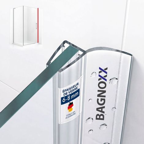 Dichtungsleiste, transparente Duschdichtung zwischen Duschkabine und anderen Glaselementen, PVC-Duschlippe – für 6 mm Glasstärke (1/5)