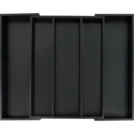 Range-Couverts Noir Eextensible en Bambou Grande (1/5)