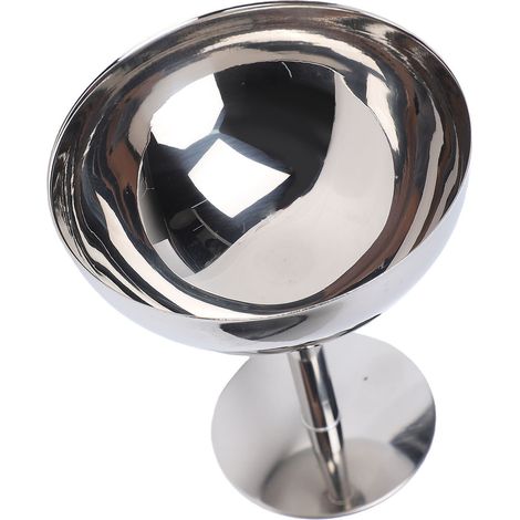 Coupe à dessert sur pied en acier inoxydable 304, compatible lave-vaisselle, idéale pour servir la crème glacée et les salades. (1/5)