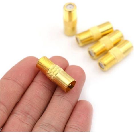 Adaptateur Coaxial - F Femelle Vers IEC Mâle Ou Femelle - Pour Antenne TV Et Satellite - 4 Pièces (1/5)