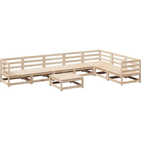 Maison Exclusive - 8-tlg. Garten-Sofagarnitur Massivholz Kiefer