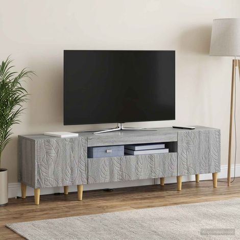 vidaXL LED TV Cabinet DELFT 153 x 35 x 43 cm Grey Sonoma (1/5)