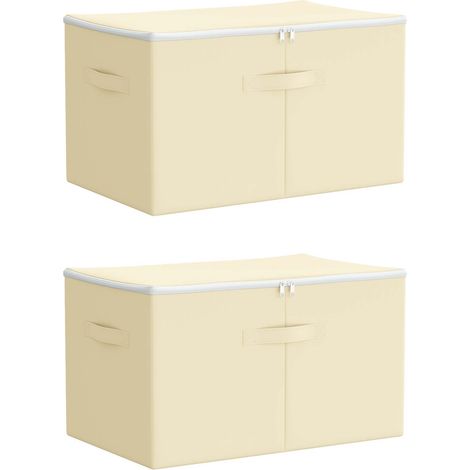 vidaXL Boîte de rangement 2 pc Tissu intissé 60 x 43 x 35 cm 90,3 L