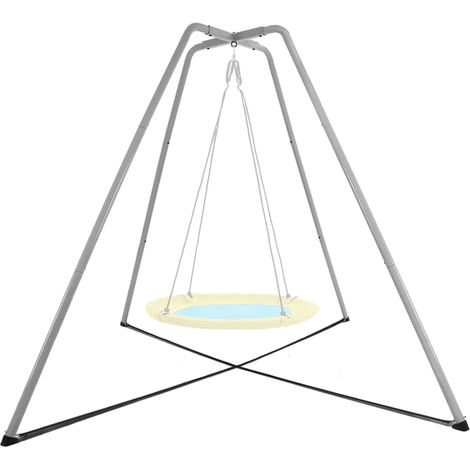 Pour balançoire, portique gris intérieur/extérieur, cadre en A en acier avec montage et démontage faciles (1/5)