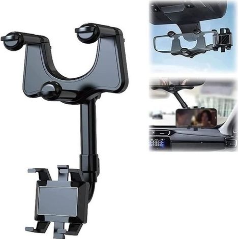 Support de Téléphone pour Rétroviseur de Voiture Multifonctionnel (1/4)