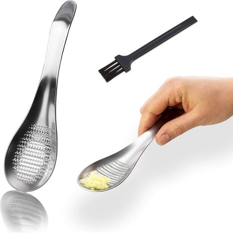 Lntyq Premium Edelstahlreibe – Für Ingwer, Knoblauch, Parmesan, Zitrone, Kurkuma, Wasabi und Gewürze, 2 Stück (1/5)