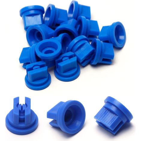 Lot de 14 buses plates en plastique à 110 degrés avec ouverture 0,4 mm pour pulvérisateur dos, jardin, équipement pulvérisation agricole (rouge) - 14pcs Fan-Shaped VP110-03 Blue (1/5)