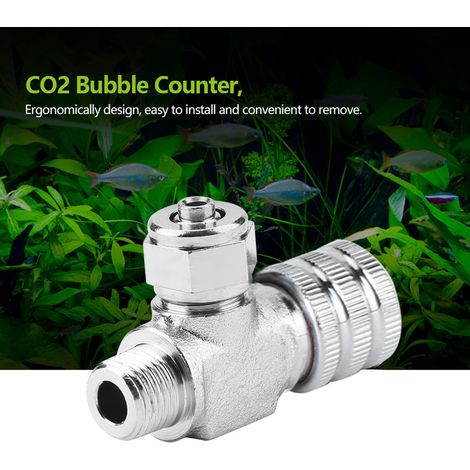 1 pièce Régulateur de CO2 pour aquarium, clapet anti-retour à aiguille en acier inoxydable, compteur de bulles intégré, accessoire aquarium 01 (1/5)
