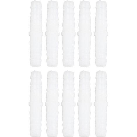 10 pièces tuyau en plastique Barb raccord droit égal barbelé épisseur Mender Joint Union adaptateur 6-6mm (1/5)