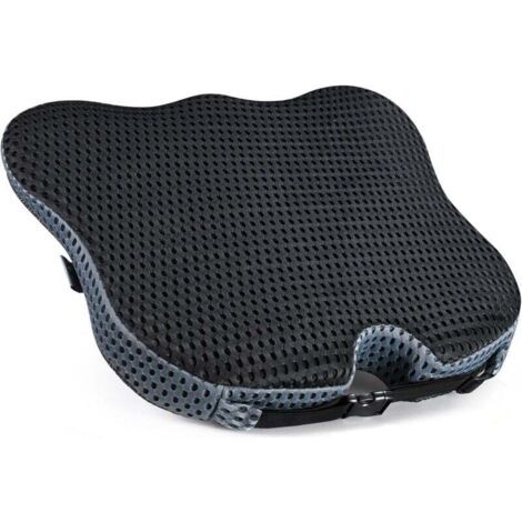 Coussin d'assise en mousse à mémoire de forme souple et haute densité – l'assise en forme de coin et le dossier surélevé élargissent votre champ de vision et offrent un soutien confortable au bas du d
