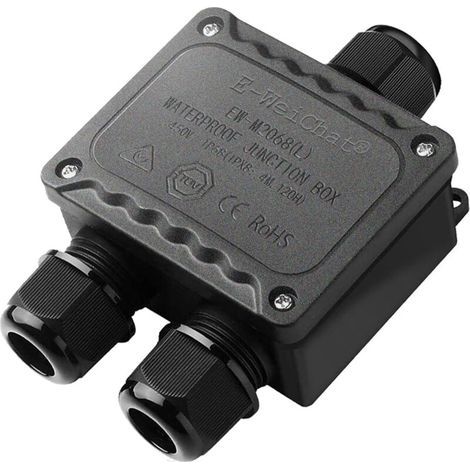 Csparkv – IP68 Wasserdichte 3-Wege-Anschlussdose – Für Kabel mit Ø4–Ø14 mm² – Stoßfest – Einfache Außenmontage (1/5)