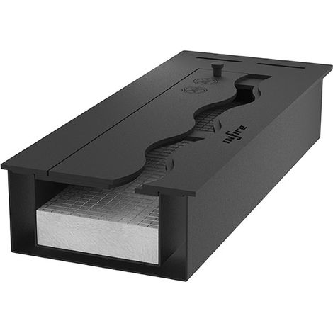 Bruciatore Inserto A Bioetanolo 60cm In Inox Nero Da Incasso Da 1,2 Lt
