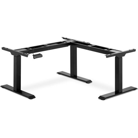 Bureau d'angle assis-debout (piètement) - hauteur : 58 - 123 cm - largeur : 90 - 150 cm (gauche) / 110 - 190 cm (droite) - angle : 90° - 150 kg (1/5)