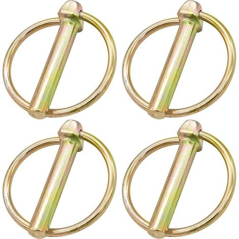 4 Pièces Goupilles Clips, Goupille De Lynch Avec Anneau, Assortiment De Goupilles Clips Rond Sécurité, Goupille De Lynch Pour Remorque Tracteur Agricole,,Pour Véhicules Agricoles(M8) (1/5)