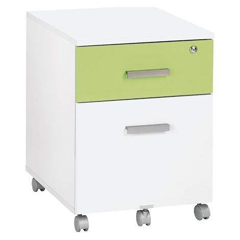Caisson mobile Ineo blanc 2 tiroirs - anis - Maxiburo