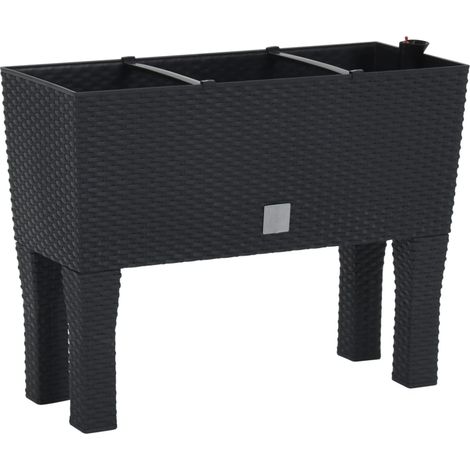 Maison Exclusive - Hochbeet Anthrazit 60x25x46 cm PP-Rattan