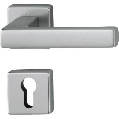 Ensemble de béquille sur rosace Toulon - HOPPE AG - Aspect inox - Bec de cane (1/2)