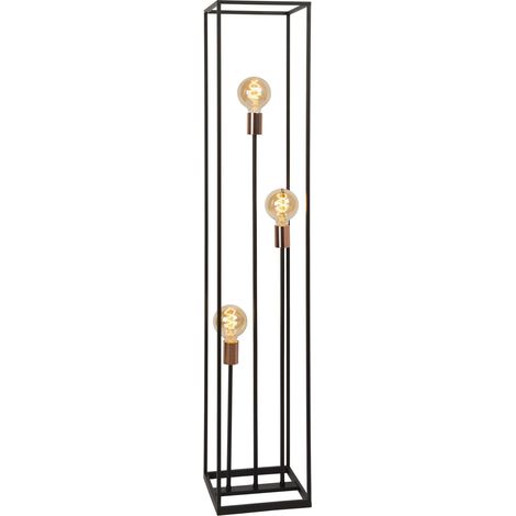 Lampadaire led 3xe27 metal noir - lucide - arthur (1/3)