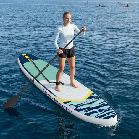 Teenpull – Aufblasbares Stand-Up-Paddle-Board APEX 335 x 76 x 15 cm Blau (1/5)