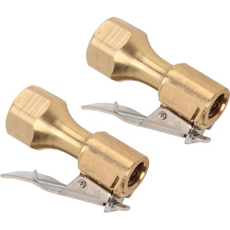 2Pcs Embout de Gonflage Laiton Filetage Interne Connecteur Universel pour Pompe à Pneu (1/5)
